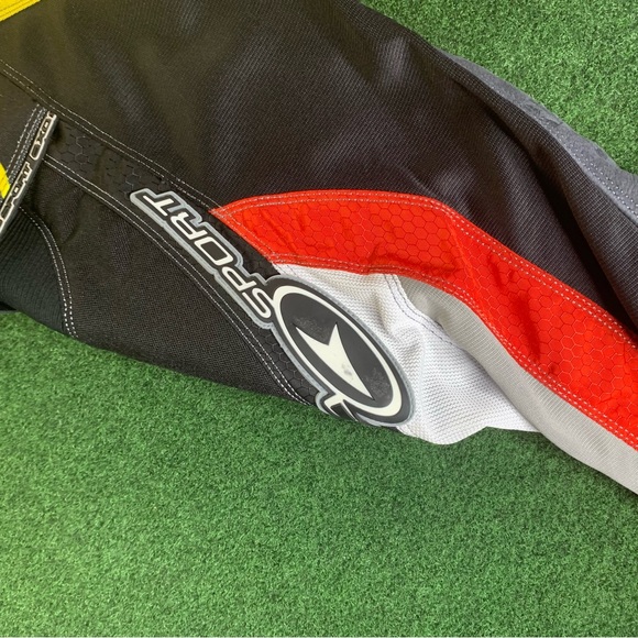 AXO Sport Racing 2007 Moto Champion Motocross Pants Sz 32 Red Black Yellow Y2k - Picture 2 of 12